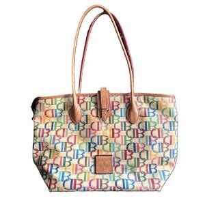 DOONEY & BOURKE Rainbow Multi Logo Shoulder Bag Vintage Y2K